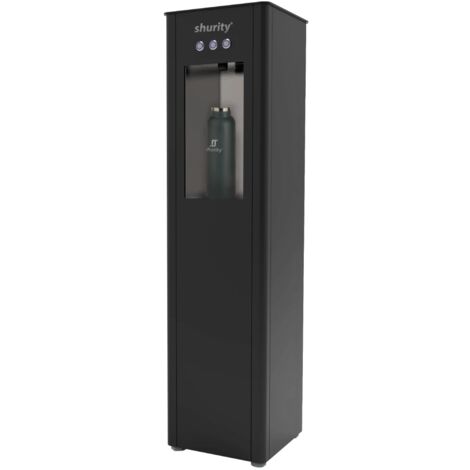 Dispenser Acqua Refrigerata a Colonna Shurity Kubica con Filtrazione, Nero – 3 vie Liscia ambiente, fredda e gassata