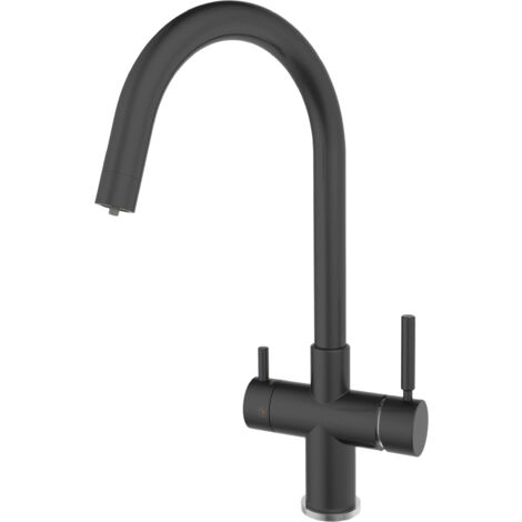 Rubinetto da cucina Shurity 510 5 vie 3/8” Nero Opaco