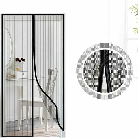 120 x 100 cm Insektenschutz, schneidbares magnetisches Fenster-Moskitonetz,  magnetischer Moskitonetz-Vorhang mit verstellbarem Rahmen, waschbar