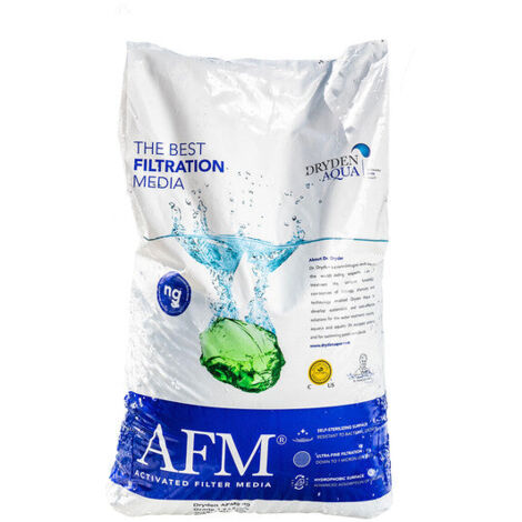 Média filtrant AFM Grade 1 – Verre activé 0,4-0,8 mm – Sac de 21 kg – Filtration mécanique et électrostatique supérieure – Compatible filtres à sable – Dryden Aqua