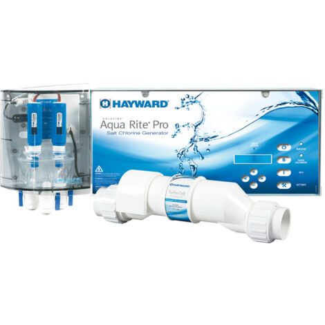 Hayward – Électrolyseur au sel AquaRite Pro 95 – Mesure et dosage pH/ORP – Pour piscine jusqu’à 95 m³ – Technologie basse tension (1/4)