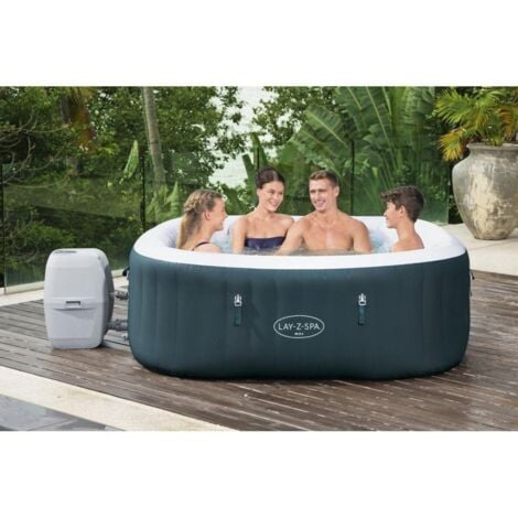 BESTWAY Spa gonflable carré Lay-Z-Spa Ibiza Airjet 4 - 6 personnes
