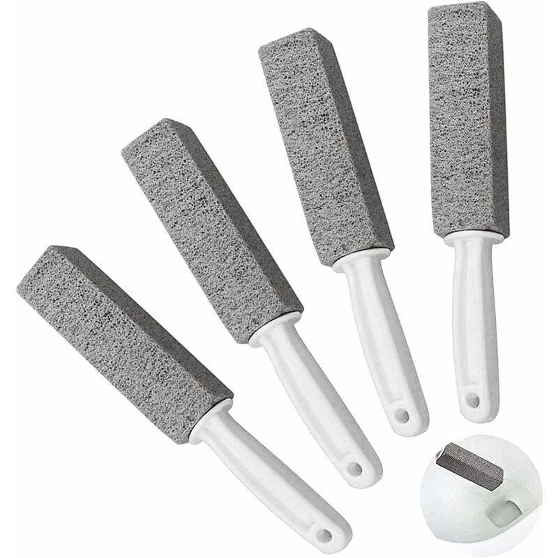Confezione da 4 spazzole per la pulizia della pietra pomice, pietra per la  pulizia della pietra pomice con manico, spazzola per la pulizia della  decontaminazione della toilette e dispositivo di rimozi