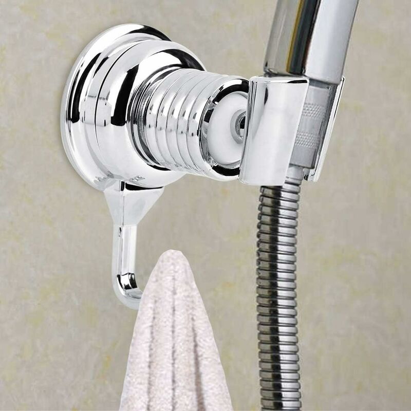 Supporto per soffione doccia a ventosa murale con staffa regolabile senza  trapano per soffione doccia per bagno, WC, bidet, spruzzatore (A8)