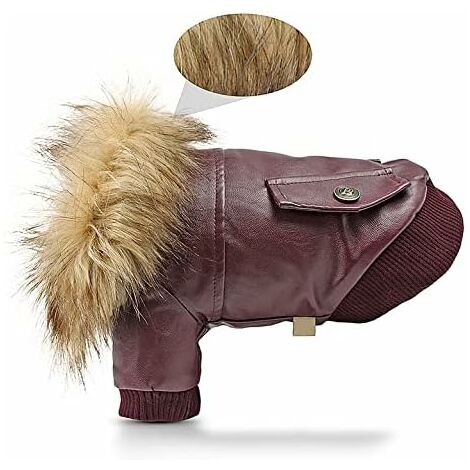 Giacca in pelle per animali domestici Abbigliamento invernale impermeabile per  cani Cappotto invernale caldo in autunno