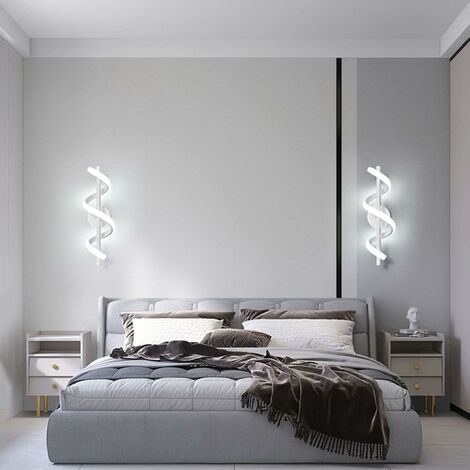 Applique LED 12W Spirale moderna Applique da parete per interni Dimmerabile 3 colori chiari Lampada da
