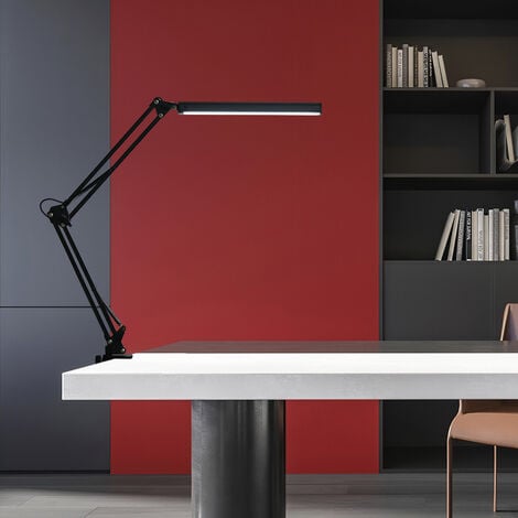 Lampada da scrivania a LED in metallo, lampada da tavolo da ufficio da 10 W  (oscuramento continuo touch, tecnologia di protezione degli occhi,  antiriflesso, funzione di memoria, lampada da lavoro con