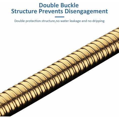 Flessibile doccia 1,5 m Flessibile doccia in acciaio inossidabile dorato  cromato Anti-torsione Anti-esplosione