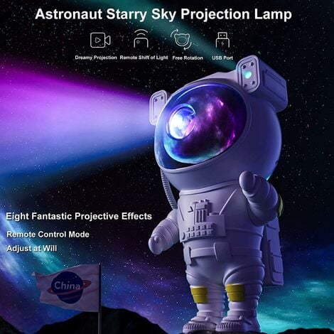 Star Projector Galaxy Night Light - Plafoniera LED Nebulosa Astronauta con  timer e telecomando, regalo per adulti