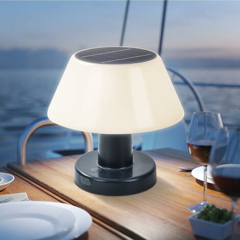 Lampada da tavolo solare, lampada da tavolo senza fili per esterni,  batteria ricaricabile, dimmerabile 4500K, impermeabile
