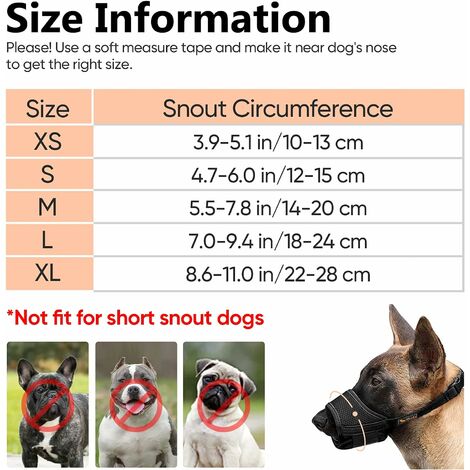 Museruola per Cani Museruola Morbida Regolabile per Cani in Nylon, Museruola  Antimorso e Antiabbaio, Museruola per