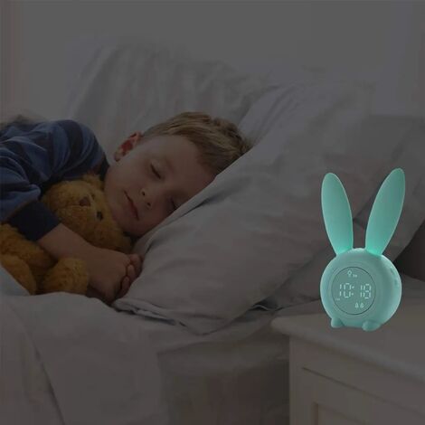 Sveglia a luce per bambini Carino, Coniglio Sveglia Usb Led