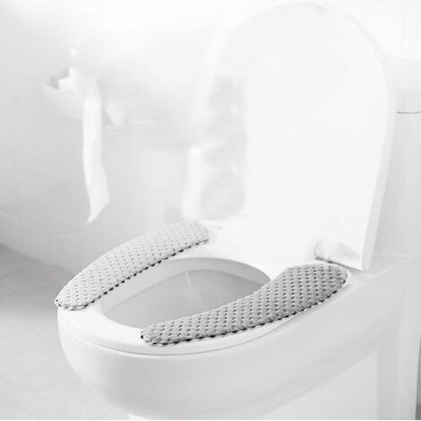 Copriwater Cuscino Sedile Adesivo Copriwater Copriwater Lavabile Accessori  Bagno Sedile WC Universale 1 Pezzo (Grigio)