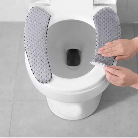 Copriwater Cuscino Sedile Adesivo Copriwater Copriwater Lavabile Accessori  Bagno Sedile WC Universale 1 Pezzo (Grigio)