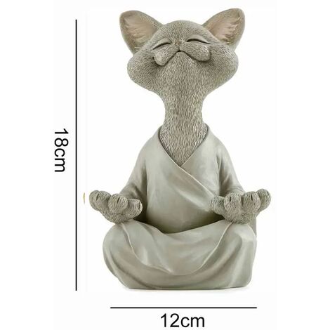 Stravagante Figurina di gatto di Buddha, Meditazione da collezione, Regali  per amanti dei gatti