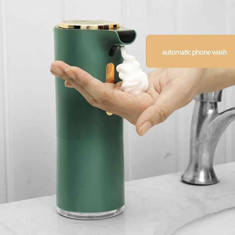 elektrischer Sensor, Seifenspender wiederaufladbarer wasserdichter ml 300 Schaumseifenspender, Seifenspender, berührungsloser automatischer