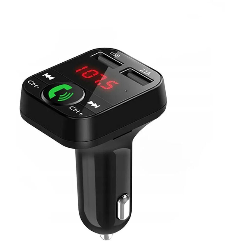 Retoo Wireless Car Kit Bluetooth FM-Transmitter MP3-Radio Autoadapter  Dual-USB-Ladegerät Auto Drahtloser Autoempfänger Freisprecheinrichtung  SD-Karte