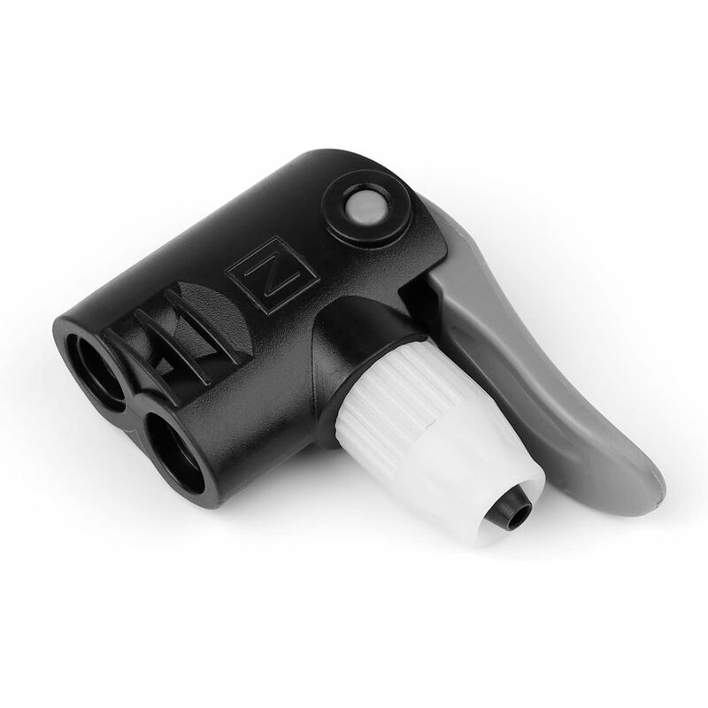 Fahrradpumpen-Adapter, Backup-Pumpenkopf, Dual-Adapter-Anschluss,  Pumpenventil-Anschluss für Fahrrad- und Motorradpumpe (schwarz)