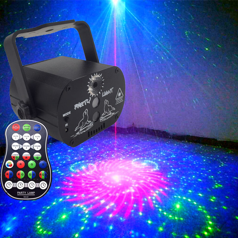 Disco Projektor DJ Lichteffekte LED RGB Projektor LED Partylicht Lampe USB  Fernbedienung für Lumiere Szene Geburtstagsfeiern