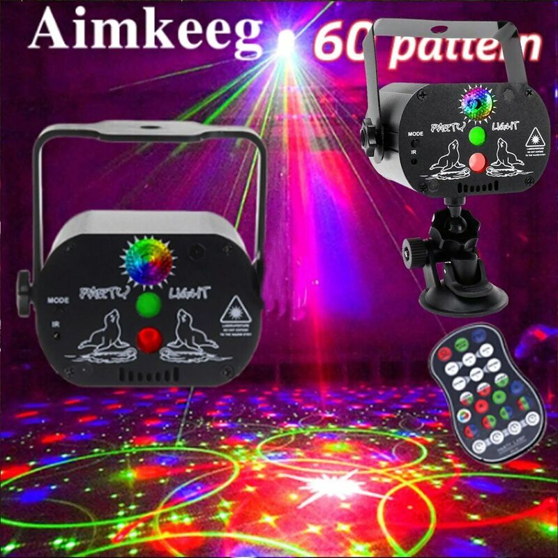 NEU 240 Muster Laser Projektor RGB LED USB Party DJ Disco Bühnenbeleuchtung  Remote