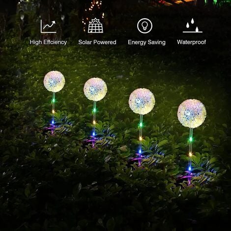 3 Köpfe LED Solar Löwenzahn Blumen