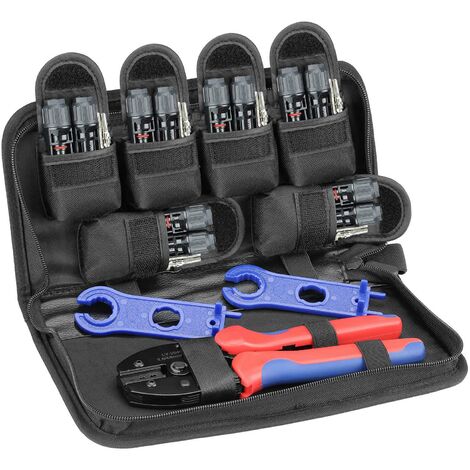 PV of Pairs MC4 x Male/Female for Cable 1 Wrench Solar Solar Cable, for of 5 Pliers, Crimping Tool Set 2.5/4/6 mm² Pair Solar 9 MC4 Crimping Plug Solar Connection Connectors, 1 Plug, Pairs