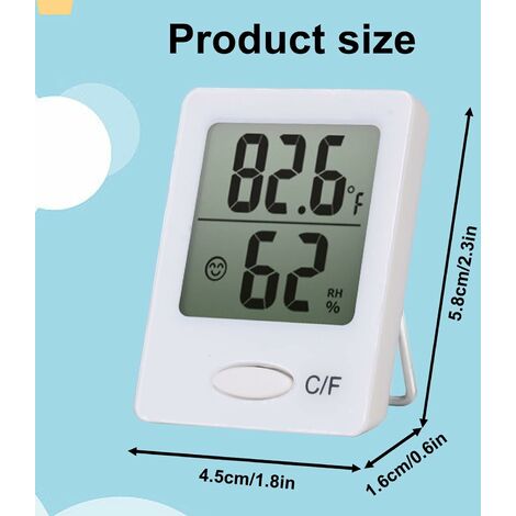 Hygrometer Thermometer Innen, 3er-Set Digitales Thermo-Hygrometer Temperatur  und Luftfeuchtigkeitsmesser mit Smiley-Indikator für Raumklimakontrolle