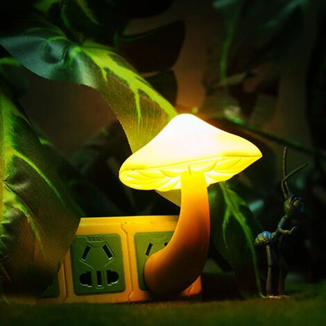 1 Stück Pilz-Form Nachtlicht LED Sensor Plug-in Wand Schlafzimmer Lampe für  Kinder