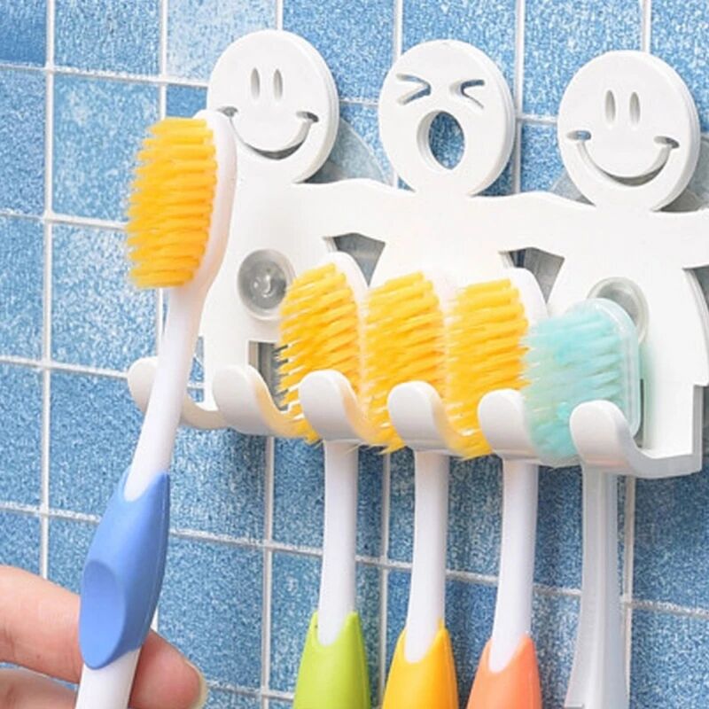  Estuche para cepillos de dientes con ventosa, 3 piezas