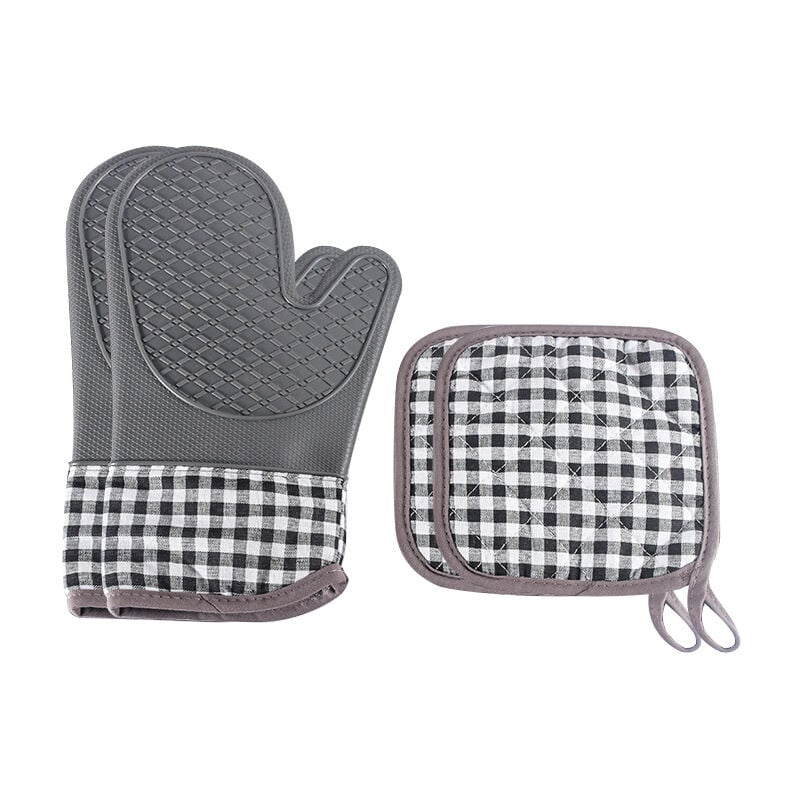 2 guantes resistentes al calor con hoyuelos de silicona, (nuevos y  mejorados) guantes profesionales resistentes al