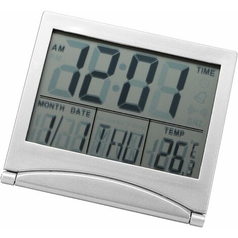 RELOJ SOLAR LCD CON TEMPERATURA Y CALENDARIO