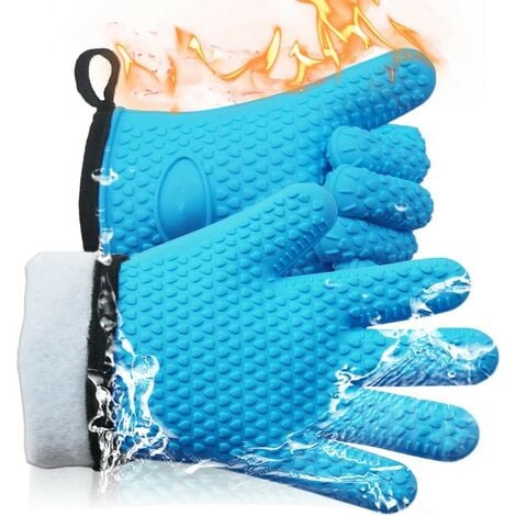 Manoplas antideslizantes para horno de cocina, guantes de algodón