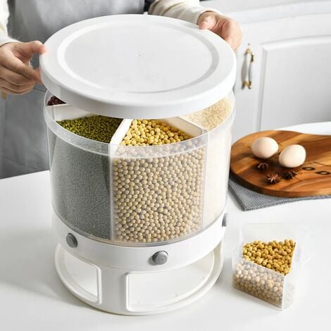 Dispensador de cereales, contenedor de almacenamiento de arroz de 6  rejillas, dispensador de arroz, máquina dispensadora
