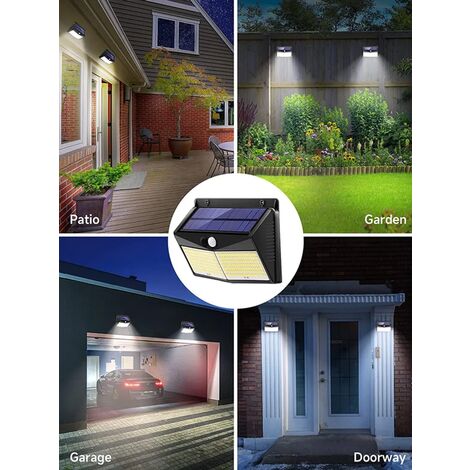 Luces LED solares para terraza,luces de porche para exteriores, montaje en  pared