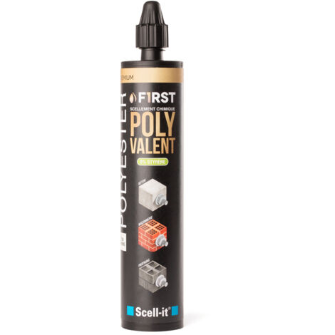 First SCELL-IT Mehrzweck-Kartusche für chemische Versiegelung - 410 ml - Betongrau - FIRST410G