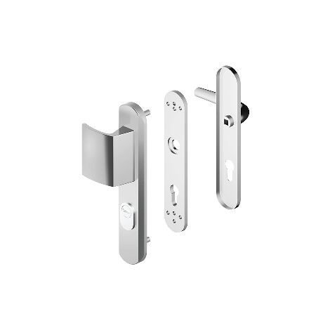 Gepanzertes Sicherheitspaket Blindomax Türdrücker + Pförtner DISEC Clé i - Silber - A0P55D1F F6
