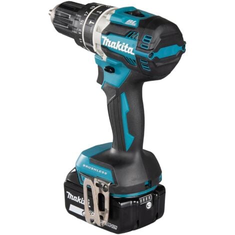 Schlagbohrmaschine 18 V Li-Ion 5 Ah Ø 13 mm MAKITA - 2 Akkus, Ladegerät, Koffer - DHP484RTJ
