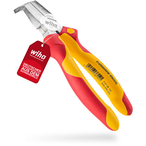 Wiha Installationszange TriCut electric VDE (38552), Seitenschneider + Abisolierzange + Abmanteln Elektrikerzange für Schalter + Steckdosen 170 mm