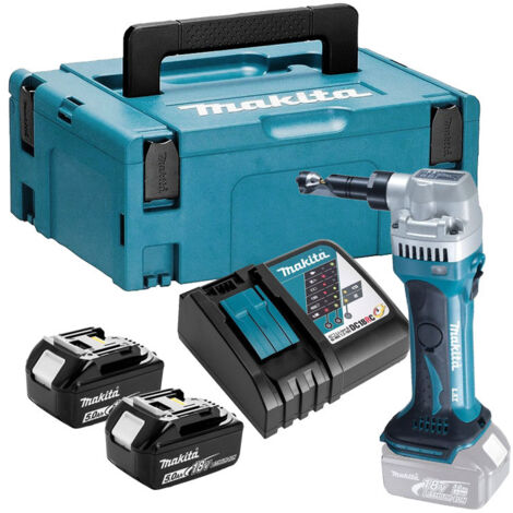 Knabber 18 V Li-Ion (2x5.0 Ah) im MAKPAC-Koffer - MAKITA DJN161RTJ