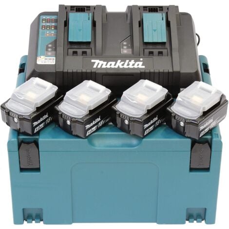 Akku Power Source Kit MAKITA 4 Batterien 5Ah + Dual-Ladegerät 197626-8