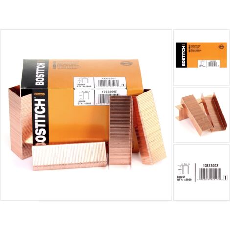 BOSTITCH Heftklammern 22 mm Galva – Box mit 2000 Stück – 1332200Z