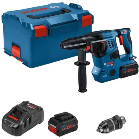SDS-PLUS GBH 18V-28 CF Locher - BOSCH - mit 2 18V 8,0Ah Akkus - Ladegerät - L-BOXX - 611921002