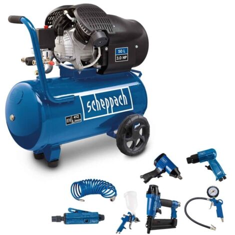 SCHEPPACH HC55DC 2-Zylinder-Luftkompressor - 50L 2200W 3HP 10 bar - 5906101904 (1/5)