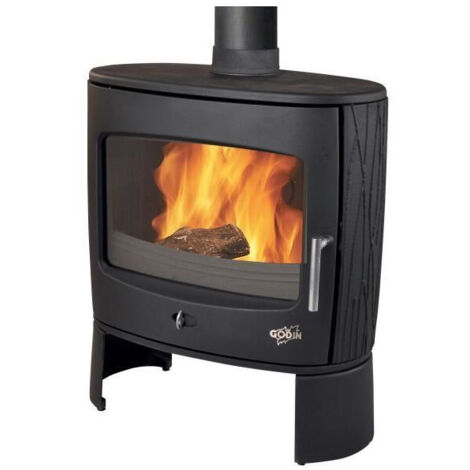 Holzofen Gusseisen - ECLIPSE - 8 kW-Anthrazit lackiert - GODIN - 388118 (1/5)