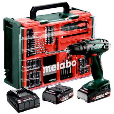 METABO Akku-Bohrschrauber 74-teilig BS 18 Mobile Werkstatt