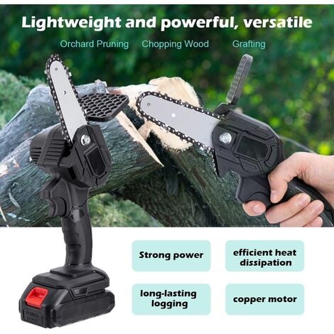 Elektrische MiniKettensägen 21V 2 Batterie Tragbare Elektrosäge Garten