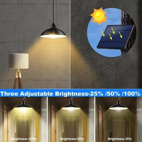 Solarlampen kronleuchter mit wasserdichter Fernbedienung 2 Köpfe Kabel 3 m - Warm light