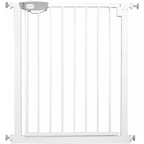 Erweiterbares Schutzgitter 75–84 cm, automatischer und magnetischer Verschluss ohne Bohren, für Hundebabys, für Treppen, Türhöhe 76 cm