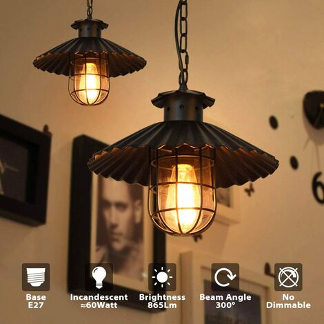 Packung mit 6 6 W Edison Vintage E27 LED-Lampen – ST64 Glühlampe 2200 K warmweiß – entspricht 48 W Glühlampe