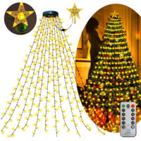 m lange Weihnachtslichterkette mit 400 LEDs, warmweiß, 8 Beleuchtungsmodi, Speicherfunktion für Weihnachten im Innen- und Außenbereich, mit Fernbedienung